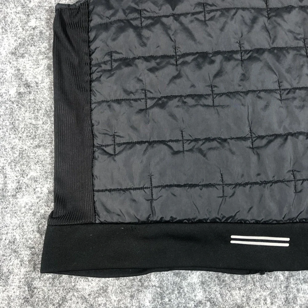 Nike Therma-Fit Running Vest Wome's Small Black Quilted‎ Zip Pockets Insulated